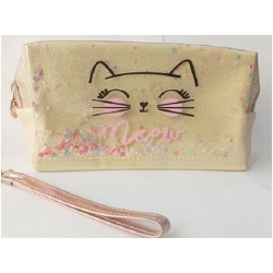  Косметичка блестящая с кошкой 18*7,5*10,5 см, купить в Луганске, заказ, Донецк